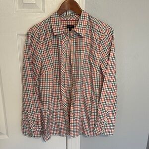 Talbots Women's Multicolor Plaid Button Down Shirt